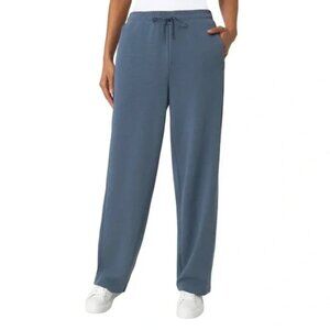 NEW Mondetta Soft Terry Wide Leg Pant | Blue